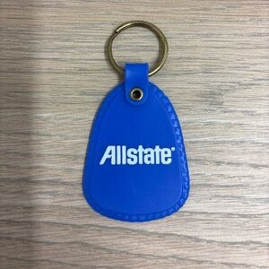 Vntg Allstate Keychain Fob Zipper Pull Insurance